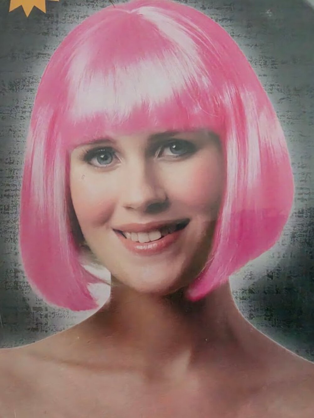 Short Bob Pink Wig Costume Party Halloween Cosplay 14+ NEW.